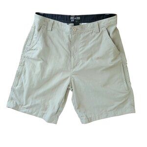 REI Shorts 34 UPF 50+ Outdoor Hiking Camping Nylon Fishing Pockets Flat Front